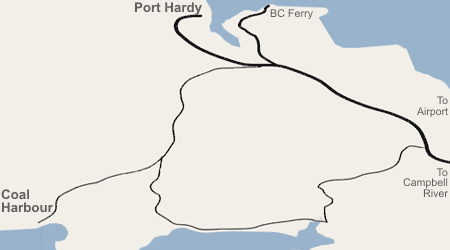 Map of Coal Harbour, Port Hardy